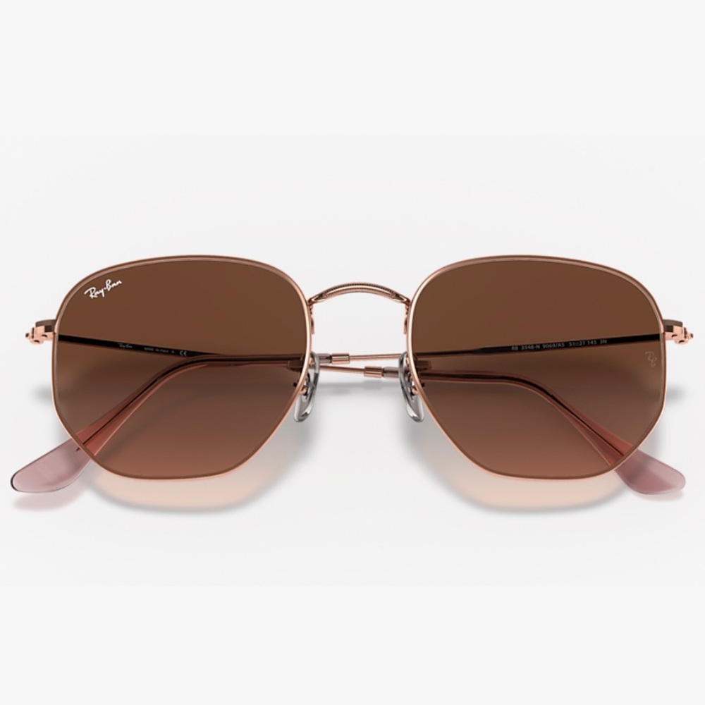 Ray-Ban Hexagonal Flat Gradient Sunglasses (Rb3548N)